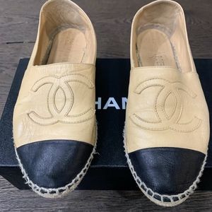 Chanel Lambskin Espadrilles 39